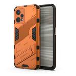 For OPPO Realme 9 Pro Punk Armor 2 in 1 PC + TPU Shockproof Phone Case with Invisible Holder(Orange)