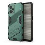 For OPPO Realme 9 Pro Punk Armor 2 in 1 PC + TPU Shockproof Phone Case with Invisible Holder(Green)