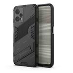 For OPPO Realme 9 Pro Punk Armor 2 in 1 PC + TPU Shockproof Phone Case with Invisible Holder(Black)