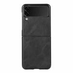 For Samsung Galaxy Z Flip 3 5G Cowhide Texture PU Phone Case(Black)
