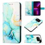 For Xiaomi Poco X3 NFC / X3 Pro / X3 PT003 Marble Pattern Flip Leather Phone Case(Green LS003)