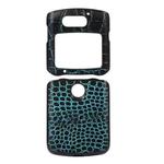 For Motorola Moto Razr 5G Crocodile Top Layer Cowhide Leather Phone Case(Cyan Blue)