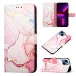 For iPhone 13 mini PT003 Marble Pattern Flip Leather Phone Case (LS005)
