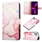For iPhone 13 Pro Max PT003 Marble Pattern Flip Leather Phone Case (LS005)