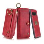 For Galaxy S10 POLA Multi-function Fashion Zipper Magnetic Horizontal Flip Leather Case with Card Slots & Wallet & Photo Frame & Lanyard(Red)