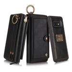 For Galaxy S10e POLA Multi-function Fashion Zipper Magnetic Horizontal Flip Leather Case with Card Slots & Wallet & Photo Frame & Lanyard(Black)