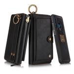 For Huawei P30 Lite / nova 4 POLA Multi-function Fashion Zipper Magnetic Horizontal Flip Leather Case with Card Slots & Wallet & Photo Frame & Lanyard(Black)