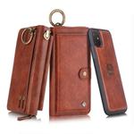 For iPhone 11 POLA Multi-function Fashion Zipper Magnetic Horizontal Flip Leather Case with Card Slots & Wallet & Photo Frame & Lanyard(Brown)