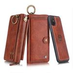 For iPhone 11 Pro Max POLA Multi-function Fashion Zipper Magnetic Horizontal Flip Leather Case with Card Slots & Wallet & Photo Frame & Lanyard(Brown)
