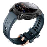 For Garmin Fenix 7S Silicone Rose Gold Buckle Watch Band(Navy Blue)
