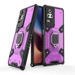 For Xiaomi Redmi K40S Space PC+TPU Shockproof Phone Case with Ring Holder(Purple)