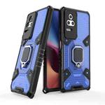 For Xiaomi Redmi K50 Pro Space PC+TPU Shockproof Phone Case with Ring Holder(Blue)