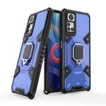 For Xiaomi Redmi Note 11 International Version Space PC+TPU Shockproof Phone Case with Ring Holder(Blue)