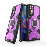 For Xiaomi Redmi Note 11 International Version Space PC+TPU Shockproof Phone Case with Ring Holder(Purple)