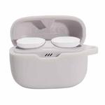 Earphone Protective Case with Hanging Buckle For JBL T130NC(White)
