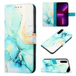 For Sony Xperia 5 III PT003 Marble Pattern Flip Leather Phone Case(LS003)