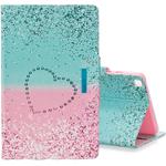 For Galaxy Tab A 8.0 (2019) T290 Colored Drawing Pattern Horizontal Flip Leather Case with Holder & Card Slot & Wallet(Two Color Love Sand)