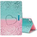 For Galaxy Tab A 10.1 (2019) T510 Colored Drawing Pattern Horizontal Flip Leather Case with Holder & Card Slot & Wallet(Two Color Love Sand)