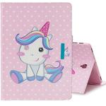 For Galaxy Tab S4 10.5 T830 Colored Drawing Pattern Horizontal Flip Leather Case with Holder & Card Slot & Wallet(Cute Unicorn)