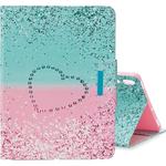 For Galaxy Tab S6 T860 Colored Drawing Pattern Horizontal Flip Leather Case with Holder & Card Slot & Wallet(Two Color Love Sand)