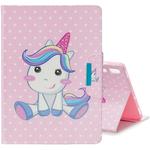 For Galaxy Tab S6 T860 Colored Drawing Pattern Horizontal Flip Leather Case with Holder & Card Slot & Wallet(Cute Unicorn)