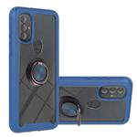 For Motorola Moto G Power (2022) / G Pure Shockproof PC + TPU Phone Case with Ring Holder(Blue)