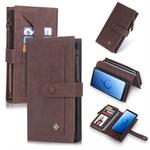 For Galaxy S9 POLA Multi-function Fashion Magnetic Horizontal Flip Leather Case with Card Slots & Wallet & Photo Frame & Holder(Coffee)