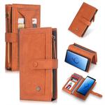 For Galaxy S9 POLA Multi-function Fashion Magnetic Horizontal Flip Leather Case with Card Slots & Wallet & Photo Frame & Holder(Brown)