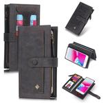 For iPhone 6 Plus / 6s Plus POLA Multi-function Fashion Magnetic Horizontal Flip Leather Case with Card Slots & Wallet & Photo Frame & Holder(Black)