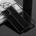 For OPPO Find X5 Pro Electroplated Frosted Phone Case(Black)