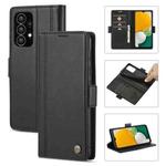 For Samsung Galaxy A53 5G LC.IMEEKE Magnetic Buckle PU + TPU Leather Phone Case(Black)