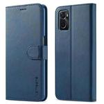 For OPPO Realme 9i / A36 / A76 LC.IMEEKE Calf Texture Leather Phone Case(Blue)