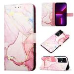 For Infinix X NEO X6810 PT003 Marble Pattern Flip Leather Phone Case(Rose Gold LS005)