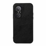 For Huawei nova 9 SE Fine Hole Version Two-color Litchi Texture PU Phone Case(Black)