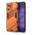 For OPPO Find X5 Pro Punk Armor 2 in 1 PC + TPU Shockproof Phone Case with Invisible Holder(Orange)