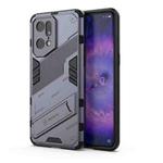 For OPPO Find X5 Pro Punk Armor 2 in 1 PC + TPU Shockproof Phone Case with Invisible Holder(Grey)