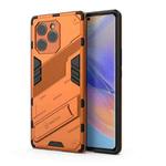 For Honor 60 SE Punk Armor 2 in 1 PC + TPU Shockproof Phone Case with Invisible Holder(Orange)