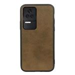 For Xiaomi Redmi K50/K50 Pro Fine Hole Version Two-color Cowhide Texture PU Shockproof Phone Case(Green)