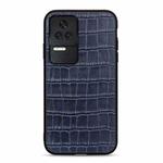 For Xiaomi Redmi K40S 5G Crocodile Texture Genuine Leather Phone Case(Blue)