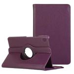 For Lenovo Legion Y700 Litchi Texture 360 Degrees Rotation Leather Tablet Case with Holder(Purple)