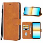For Sony Xperia 10 IV Leather Phone Case(Brown)