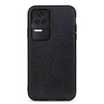 For Xiaomi Redmi K40S 5G Litchi Texture Genuine Leather Phone Case(Black)