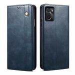 For OPPO A96 5G / Reno7 Z 5G Oil Wax Crazy Horse Texture Leather Phone Case(Blue)