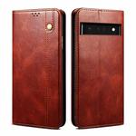 For Google Pixel 7 Pro 5G Oil Wax Crazy Horse Texture Leather Phone Case(Brown)