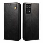 For Xiaomi Poco X4 Pro 5G Oil Wax Crazy Horse Texture Leather Phone Case(Black)