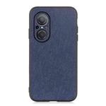 For Huawei nova 9 SE Fine Hole Version Cross Texture Genuine Leather Phone Case(Blue)