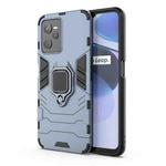 For Realme C35 Shockproof PC + TPU Protective Phone Case with Magnetic Ring Holder(Navy Blue)