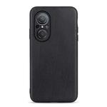 For Huawei nova 9 SE Fine Hole Version Sheep Texture Genuine Leather Shockproof Phone Case(Black)