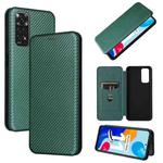 For Xiaomi Redmi Note 11 4G / Note 11S 4G Carbon Fiber Texture Leather Phone Case(Green)