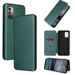 For Nokia G11 / G21 Carbon Fiber Texture Leather Phone Case(Green)